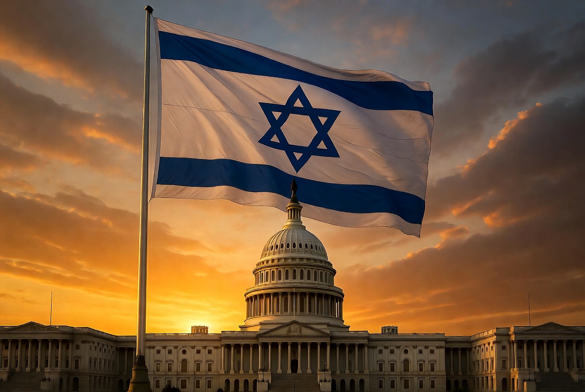 US Capitol and Israli flag
